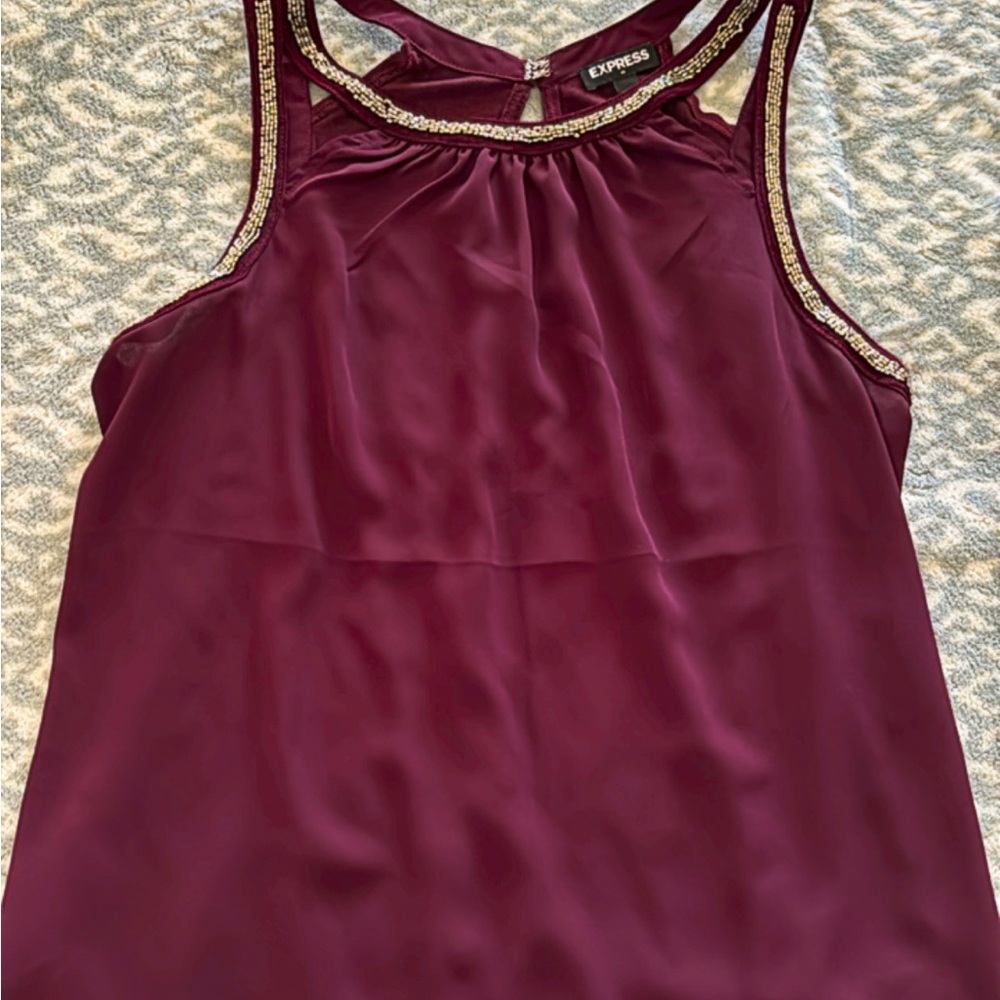 Express Purple Blouse with Elegant Design